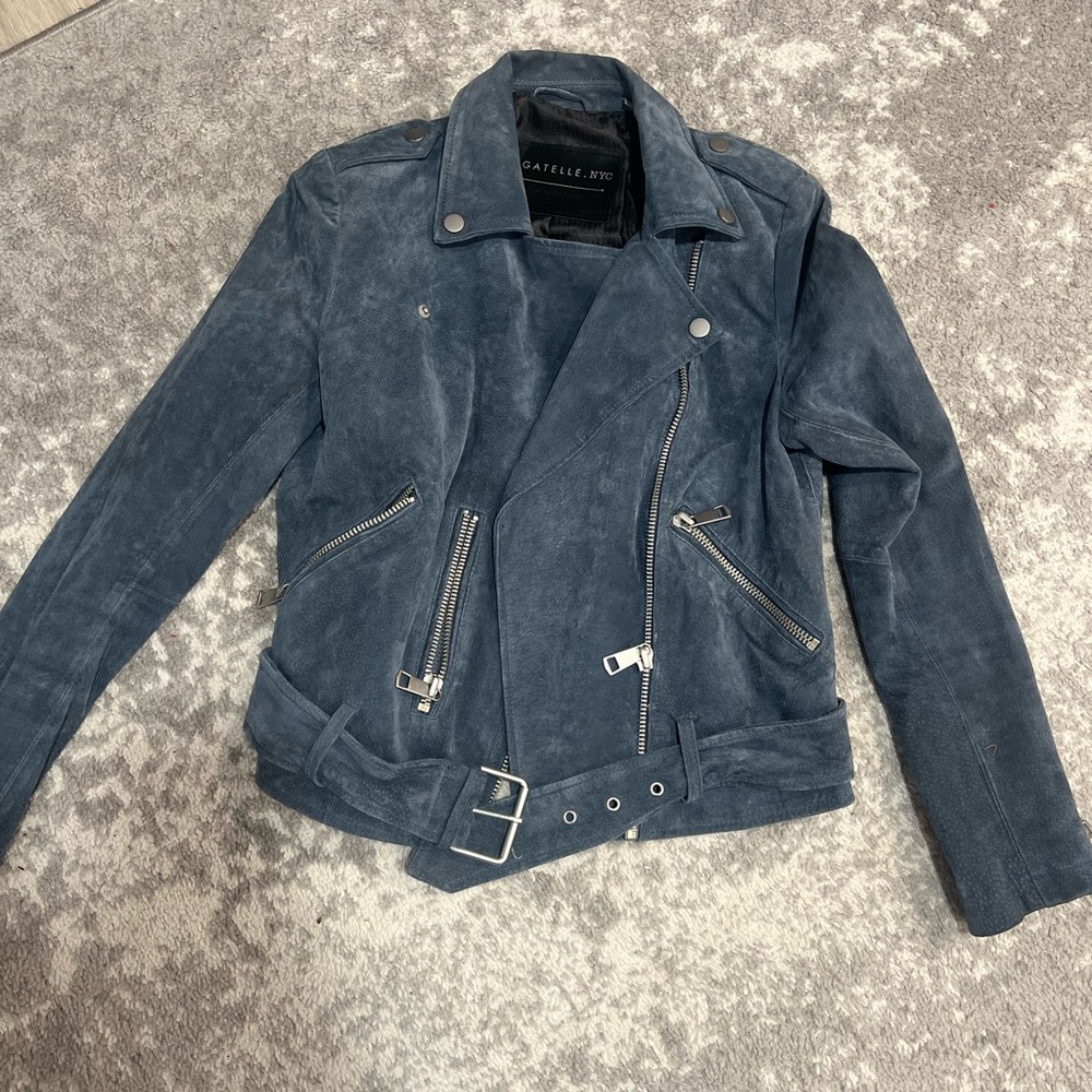 Bagatelle Blue Suede Jacket